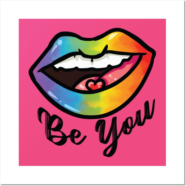 Be You : Gay Wall Art by Kawaii Black Store